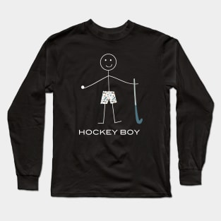 Funny Mens Field Hockey Guy Long Sleeve T-Shirt